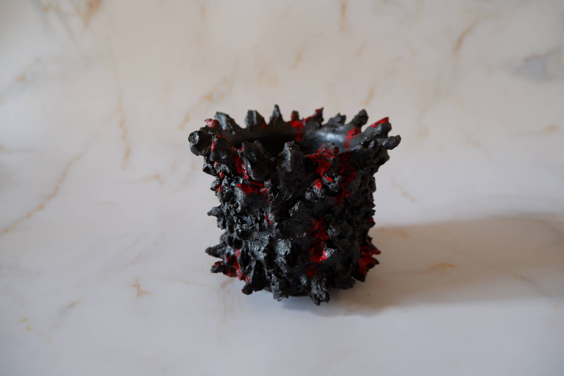 3号流紋黒紅鬼鉢234　塊根植物　多肉植物　アガベ　盆栽　植木鉢　作家鉢　鉢皿　沖縄