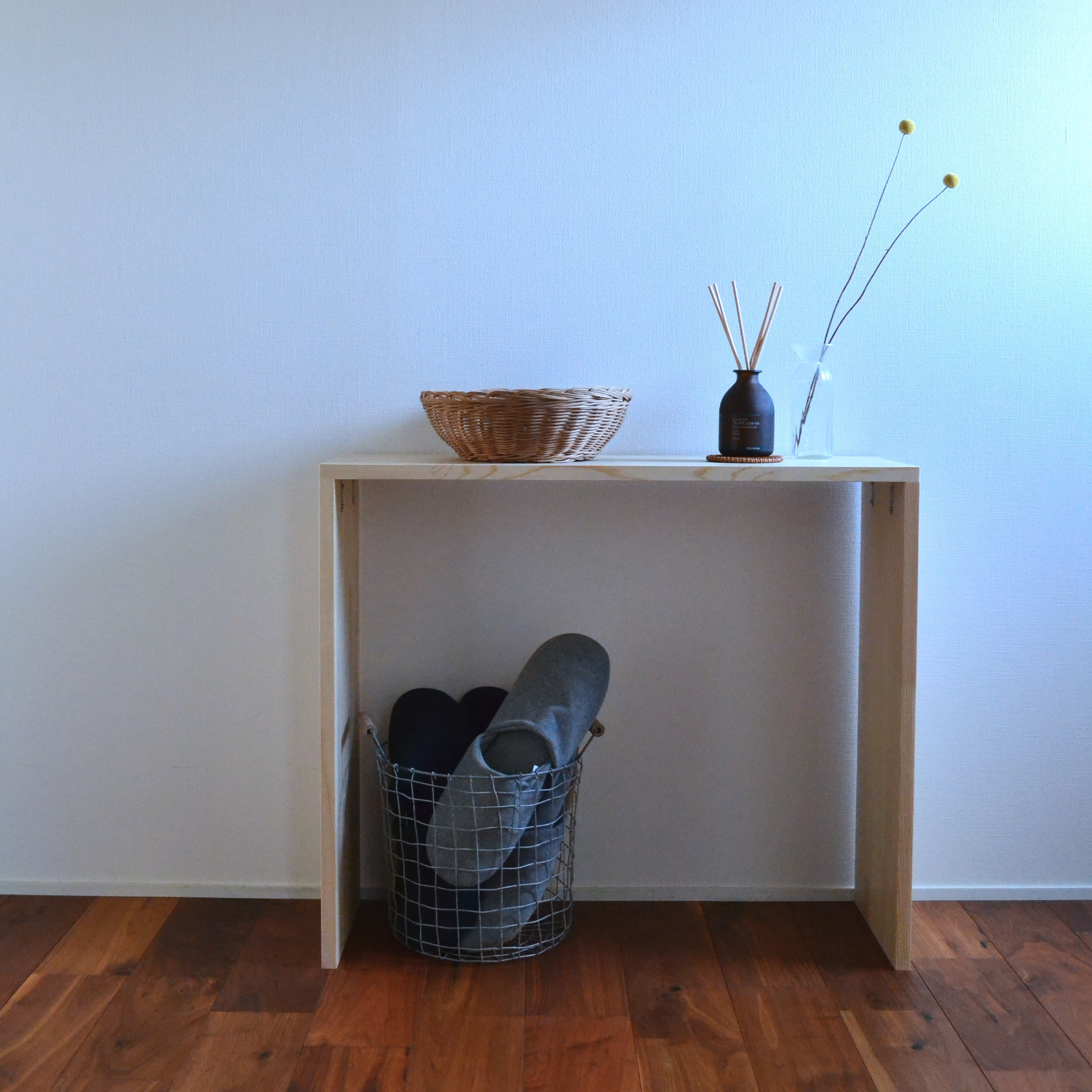 コの字棚 サイズオーダー可｜通路に最適 玄関収納 キッチン収納 ディスプレイ台