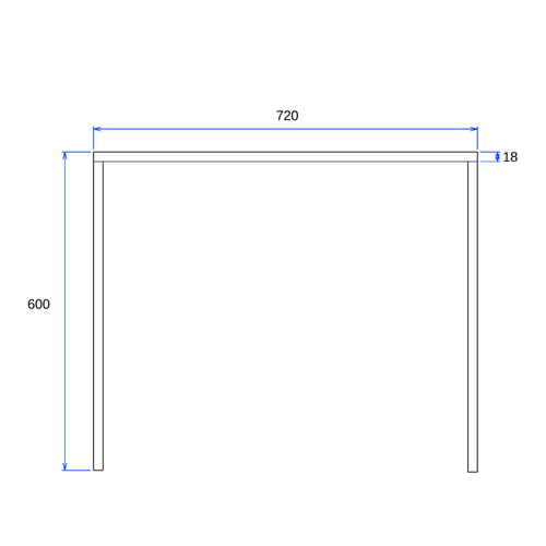 コの字棚 サイズオーダー可｜通路に最適 玄関収納 キッチン収納
