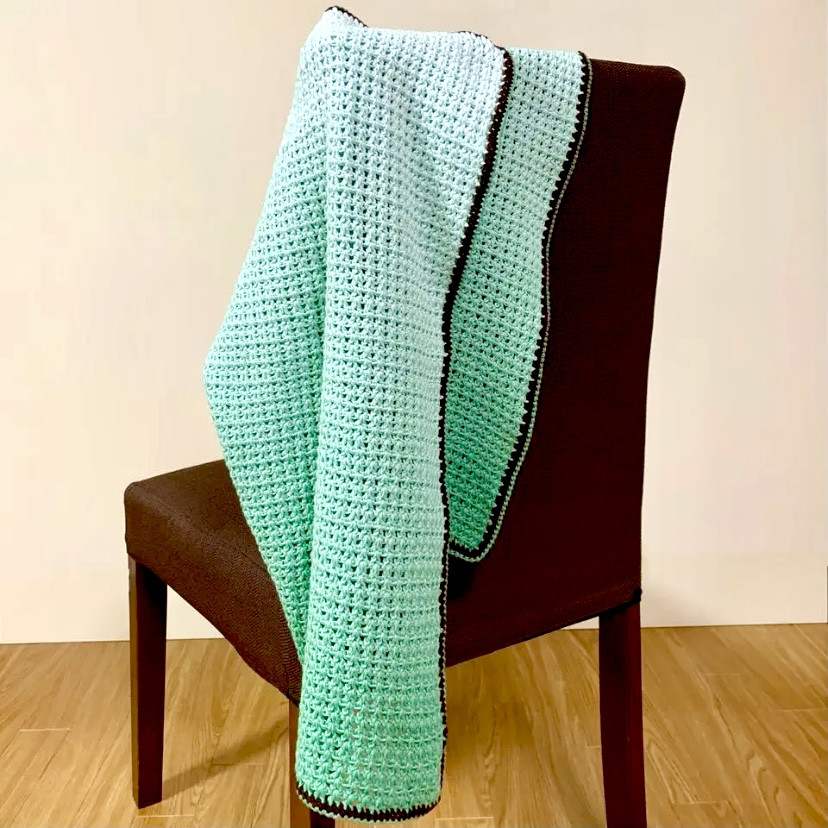 送料無料！ブランケット＊チョコミントカラー