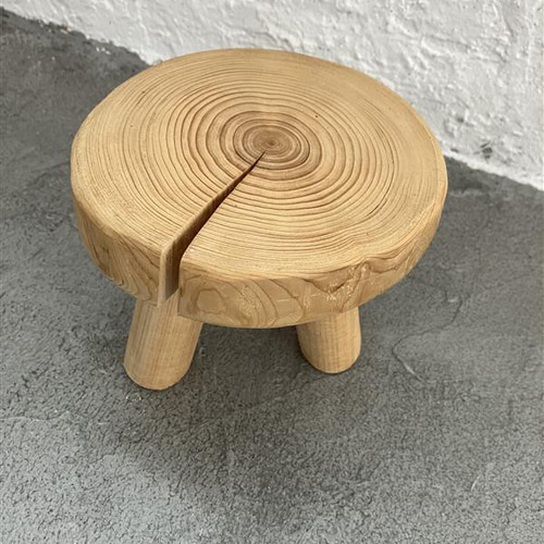 未来工房】オーダー 檜 ミニスツールスタンド 丸太スツール 椅子