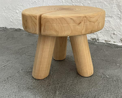 未来工房】オーダー 檜 ミニスツールスタンド 丸太スツール 椅子