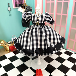 リカちゃん服  チェックシャツワンピース リカちゃん人形 日本製 チェックのワンピース - メルカリ