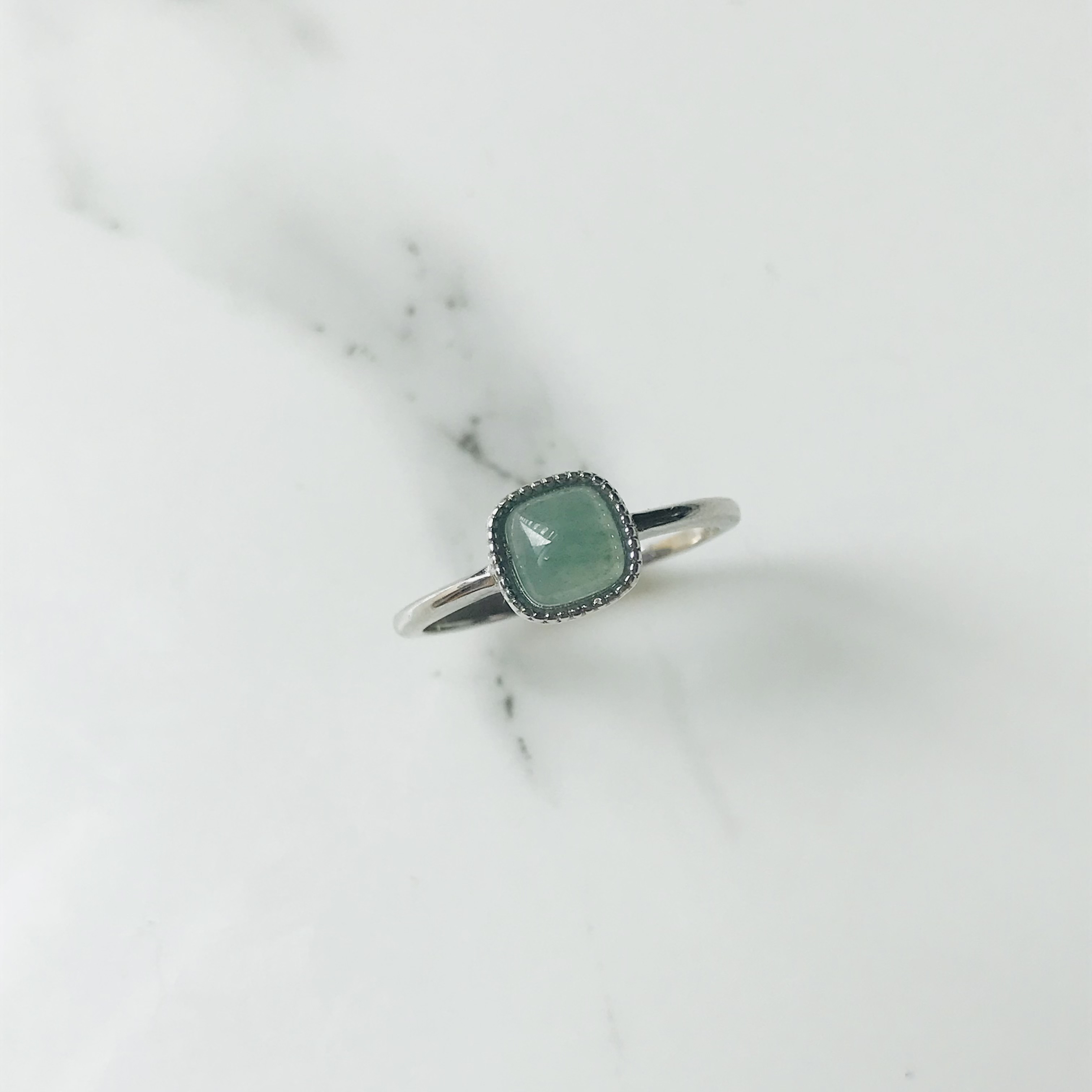 [R27-001］ ジェイド　JADE ヒスイ　本翡翠　リング　天然石 グアテマラ産　指輪　sv925    オープン