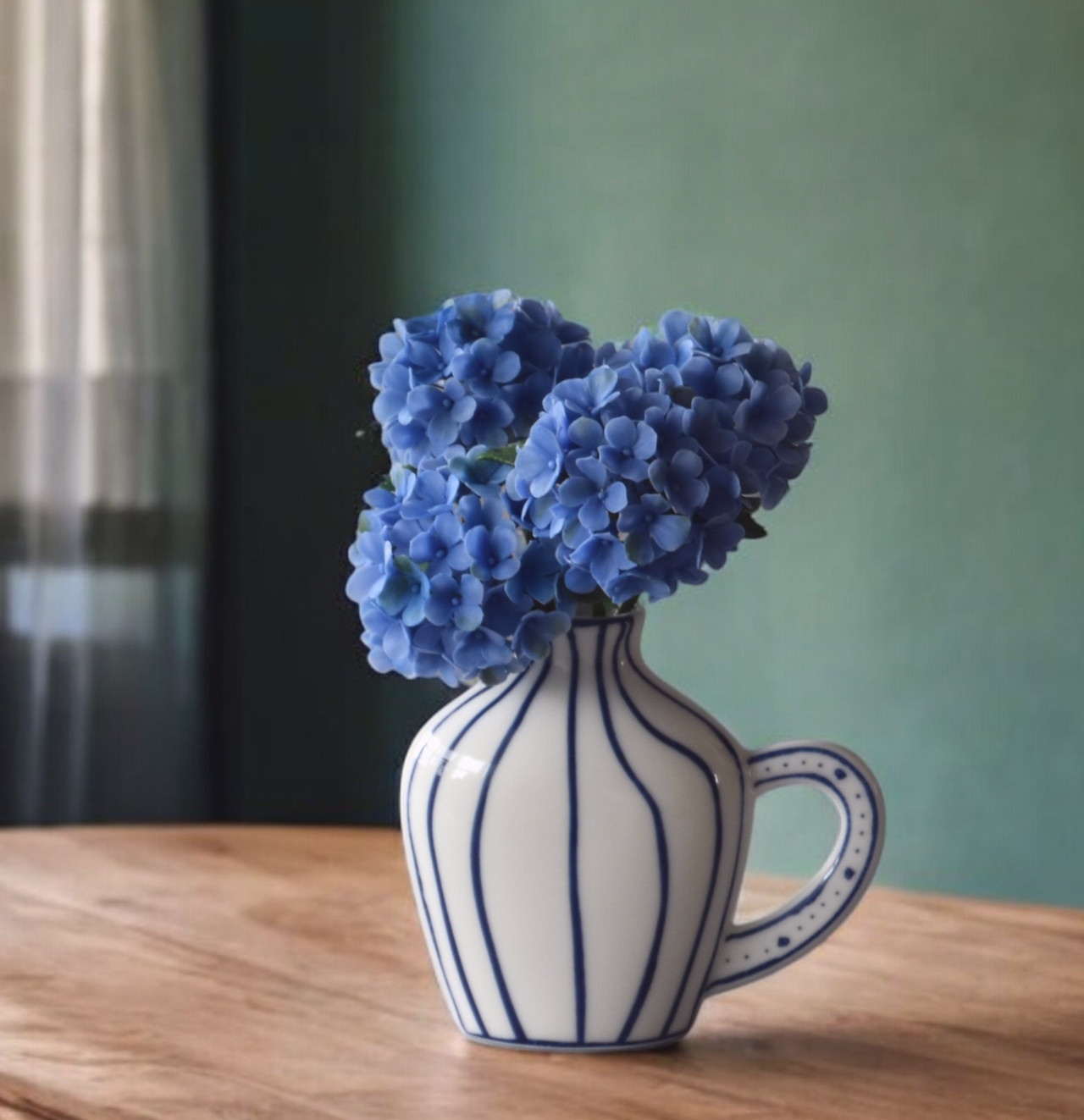 ◆粘土のお花◆ ミニサイズ♪　秋色紫陽花　ブルー　A1276 6,586円