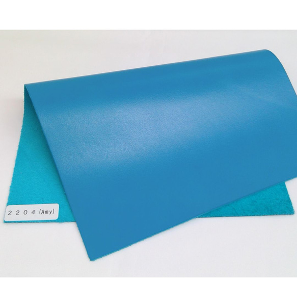 【A4サイズ】国産牛革　ソフトレザー　エイミー/Amy  (ブルー・ネイビー系) 5枚目の画像