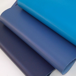 【A4サイズ】国産牛革　ソフトレザー　エイミー/Amy  (ブルー・ネイビー系) 2枚目の画像