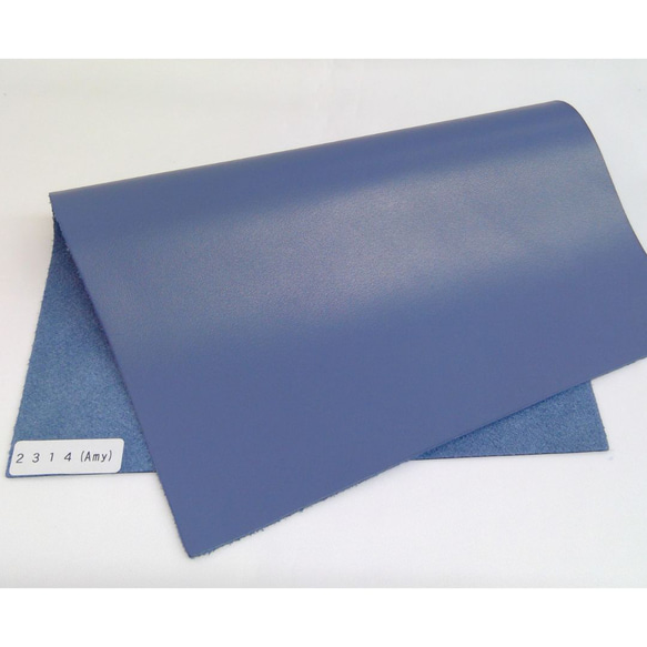 【A4サイズ】国産牛革　ソフトレザー　エイミー/Amy  (ブルー・ネイビー系) 4枚目の画像