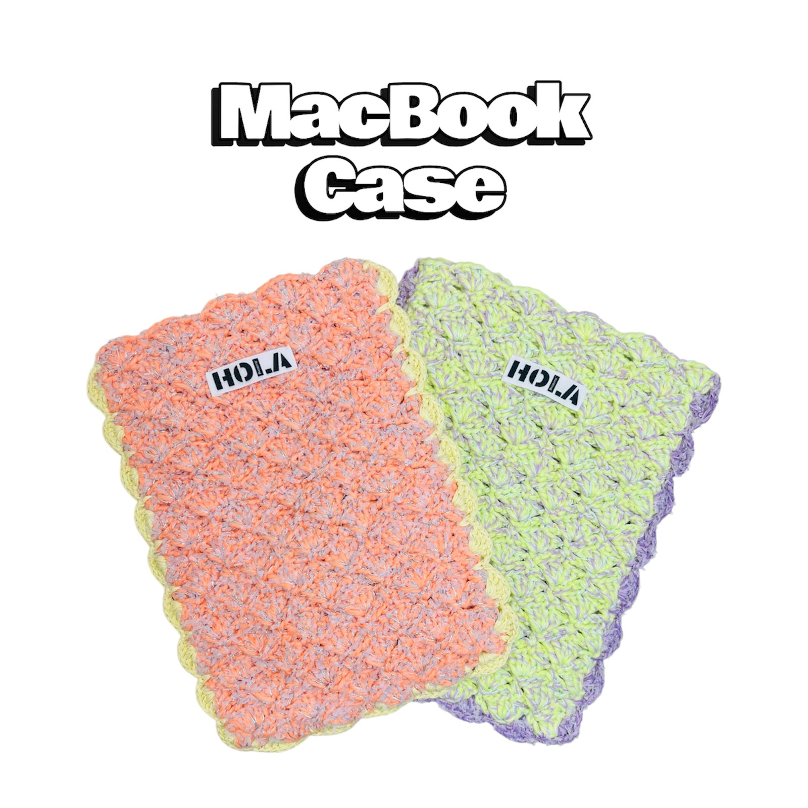 【MacBookケース】ビタミンオレンジ×メタリックシルバー×イエロー