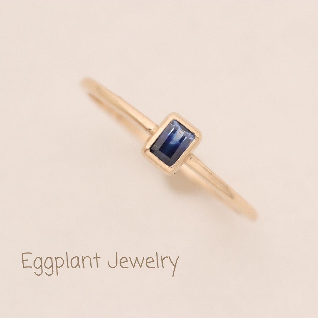 【K10/1点物】バイカラーサファイアリング