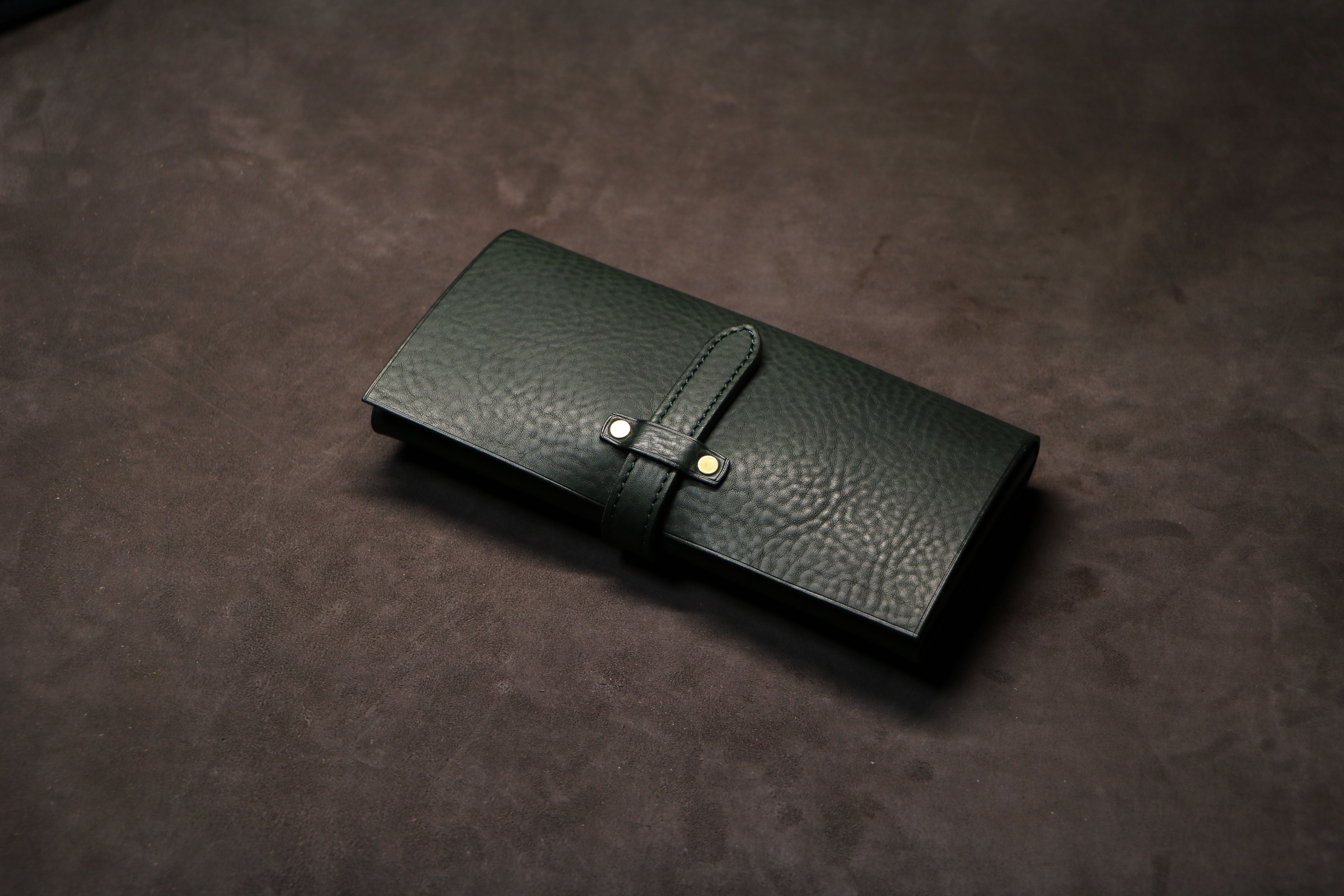 【ベルト留め長財布】ネブラスカ グリーン EA-020