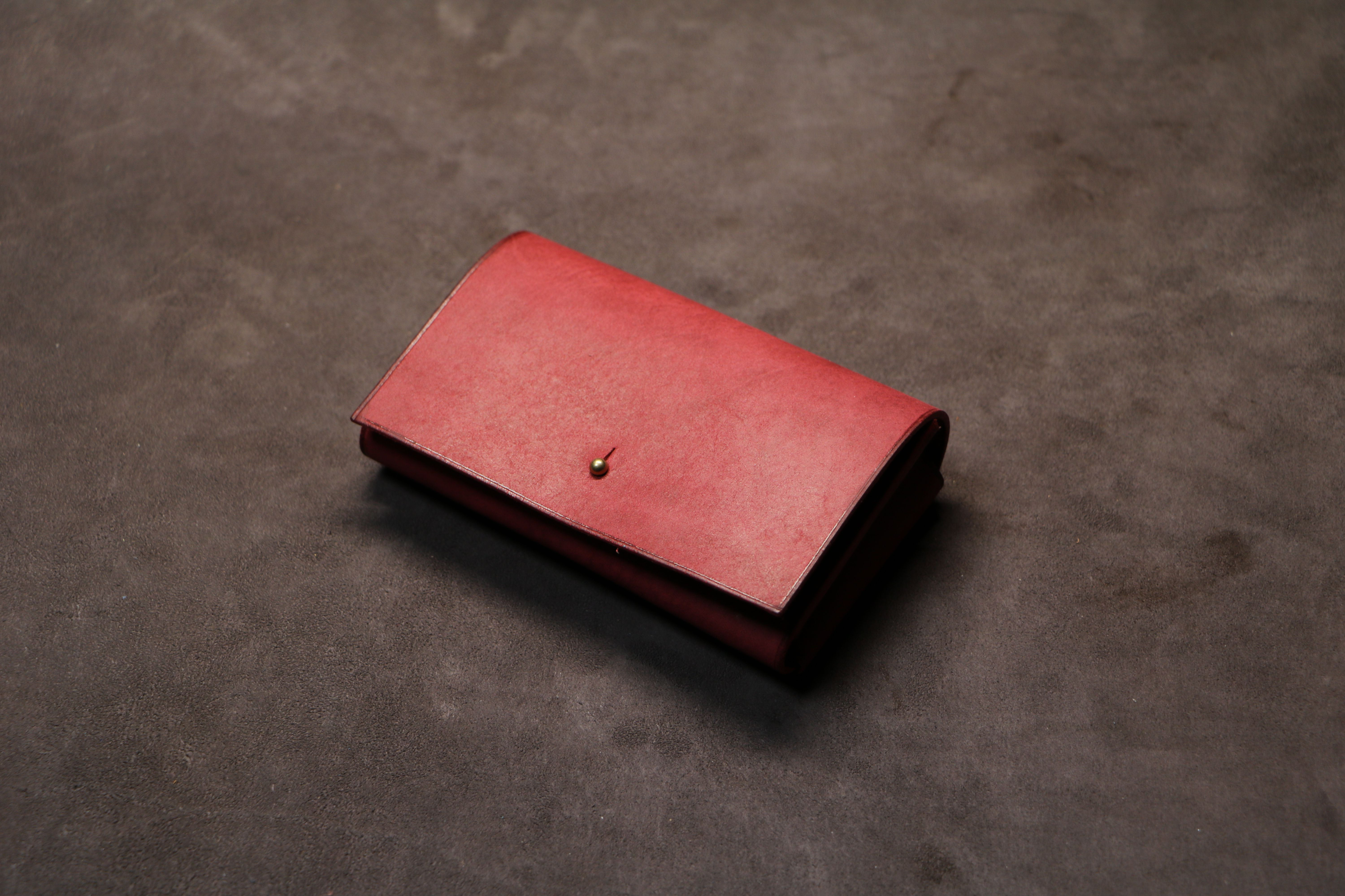 【ギボシ留め名刺入れ】国産オイル ワイン EC-014