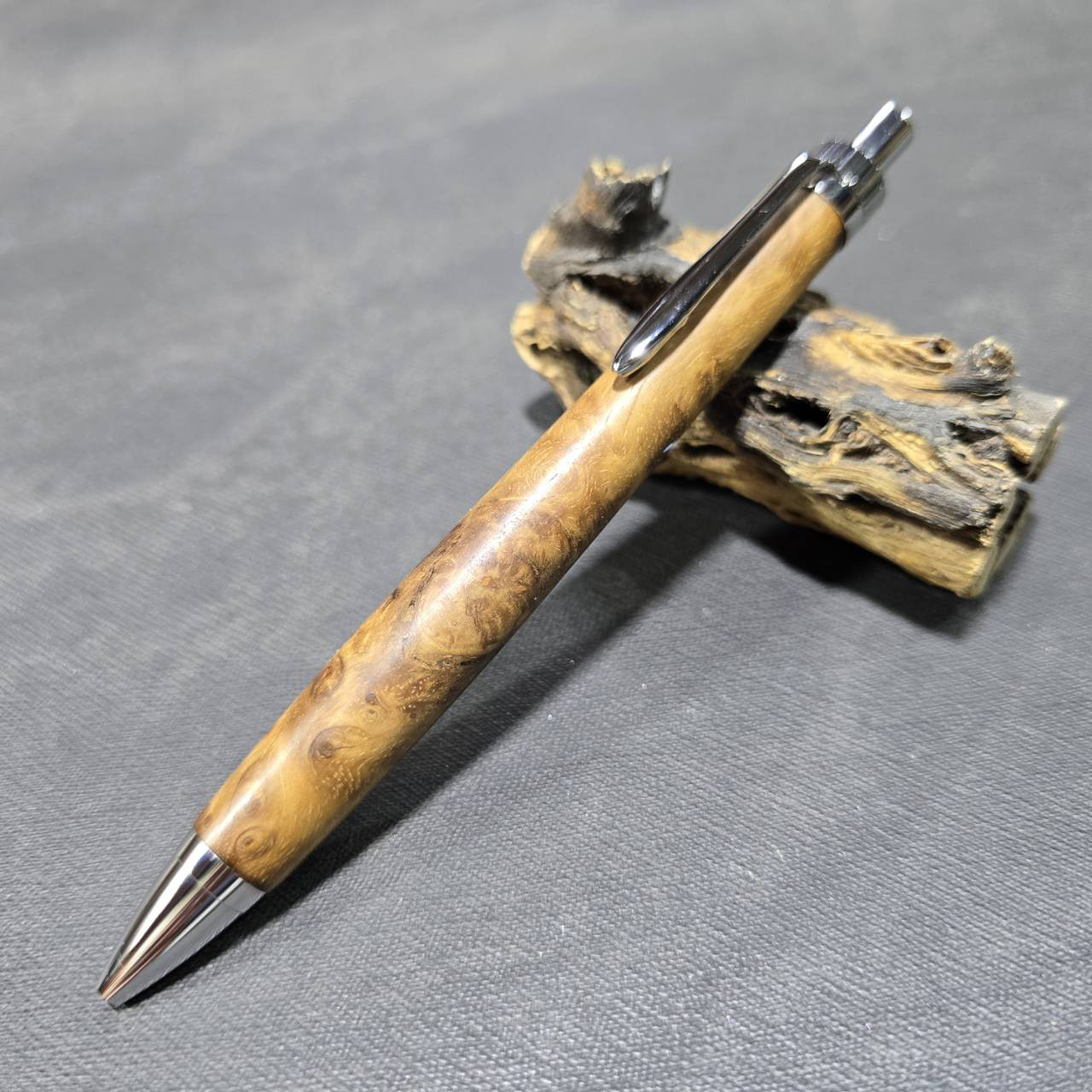 極上杢 ワイルドアーモンドバール　ウッドボールペン【送料・ギフトボックス無料・当日発送】201