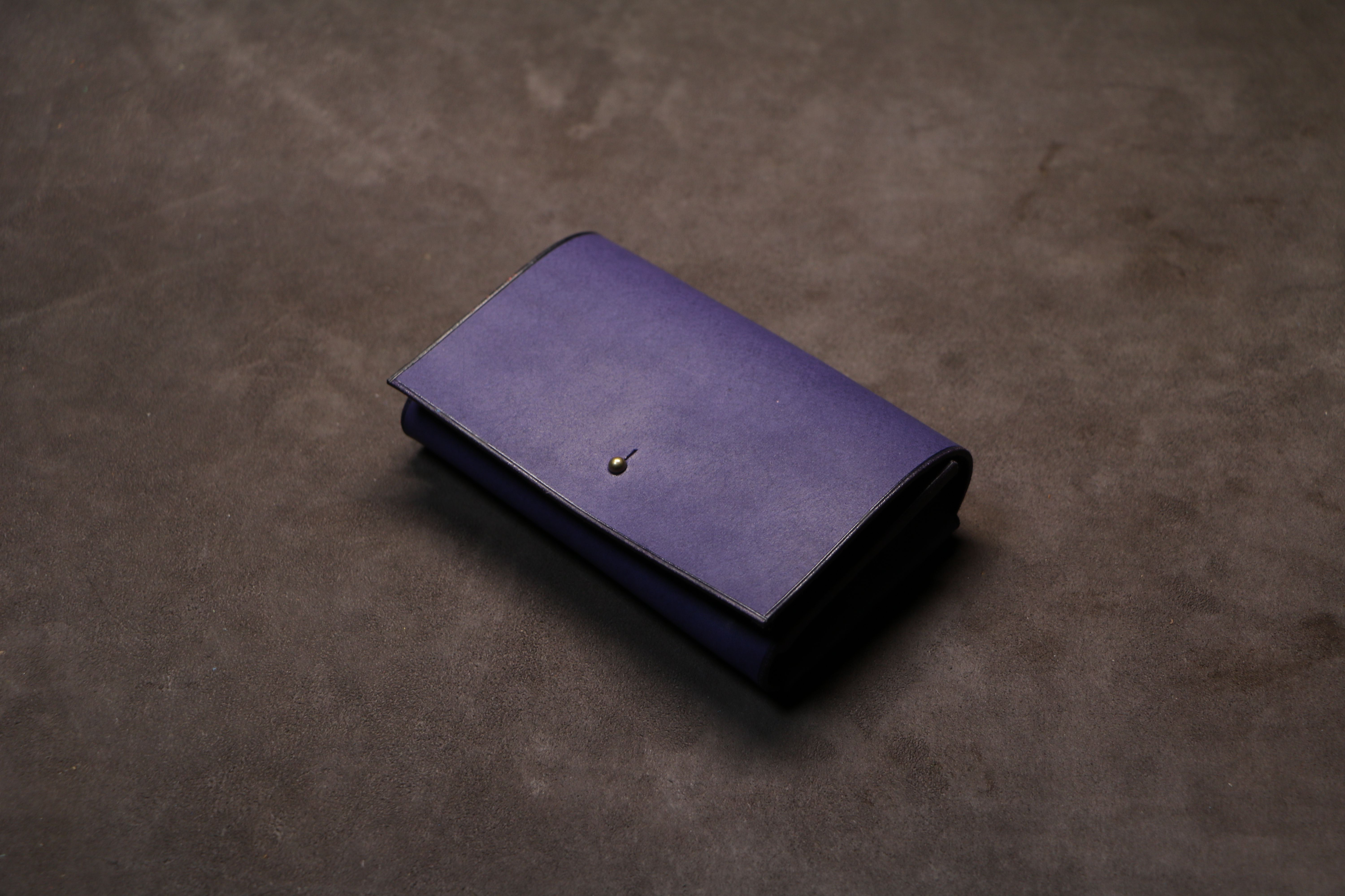 【ギボシ留め名刺入れ】国産オイル パープル EC-014