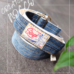 №724【DENIM❌️ドラム缶型ショルダーバッグ♥】デニムリメイク