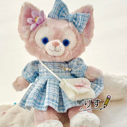 ∞ちびぬい］オーバーオール／type① デニム風 ぬいぐるみ SHIKI