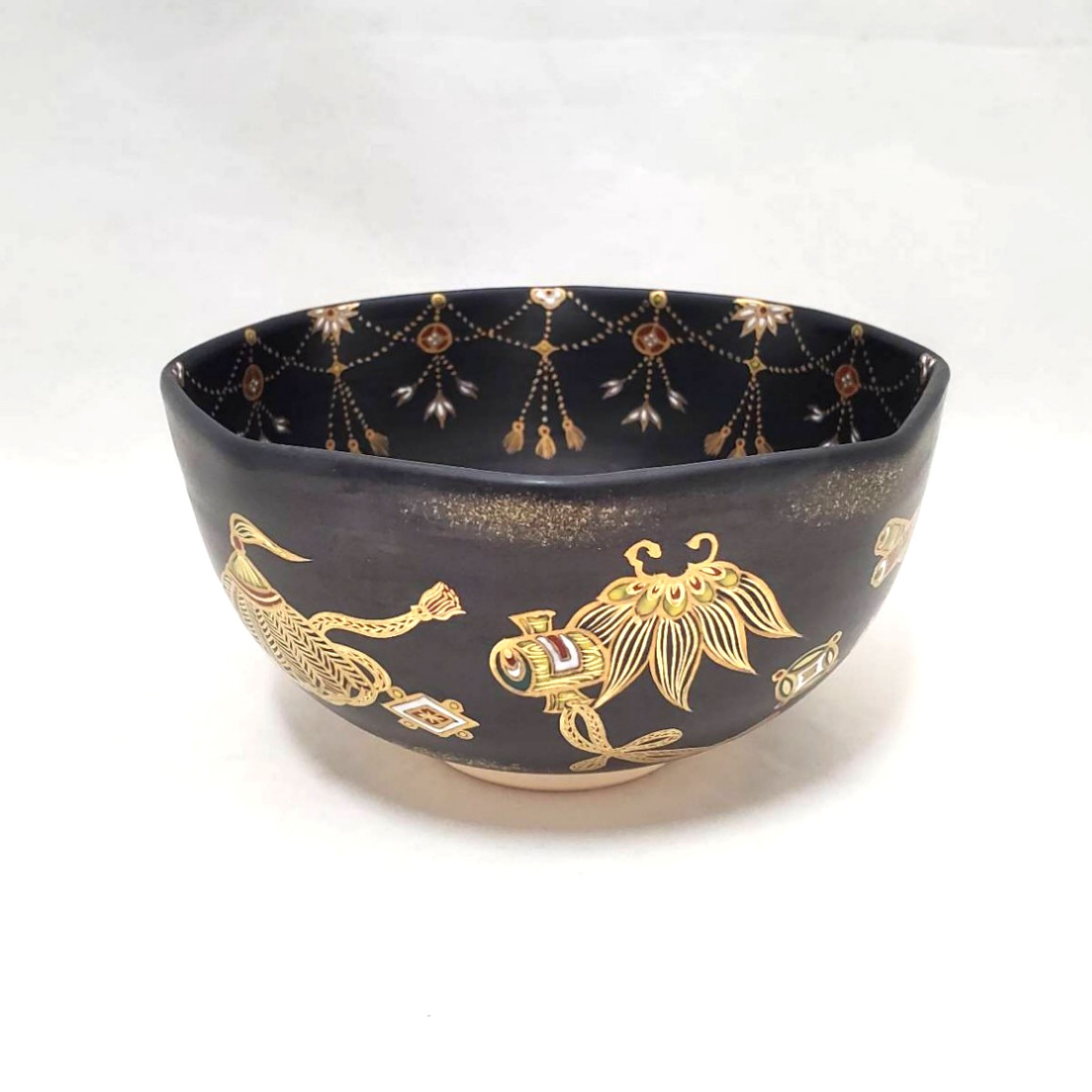 ✨無季・吉祥/抹茶盌　宝尽くし(瓔珞)