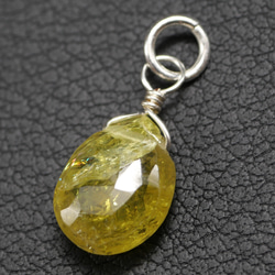 14KGF】宝石質レモンクォーツの1粒ピアス 813 ピアス（フック