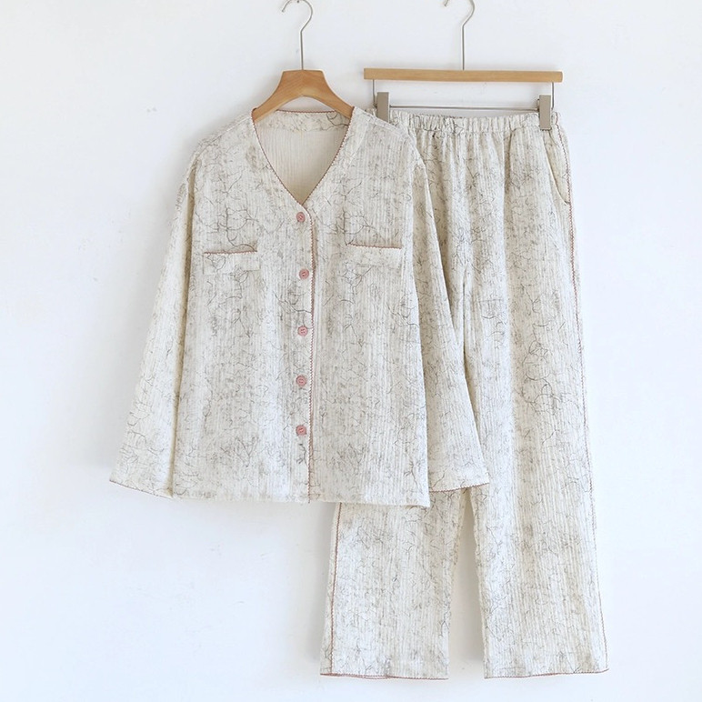 綿100％ ガーゼ  長袖 パジャマ  部屋着 敏感肌 5,168円