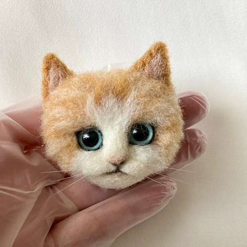 羊毛フェルト 猫 ハンドメイド チャーイ☆プロフ必読/ 羊毛フェルト（猫）