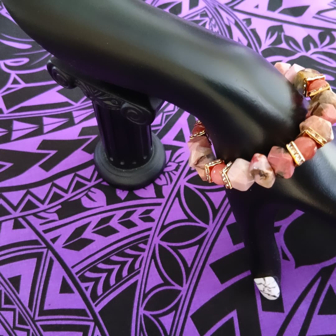 ロードナイト×サンストーンのブレスレット