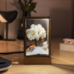 雪遊びのアカキツネ 真鍮フレーム ミニチュア アート 6枚目の画像