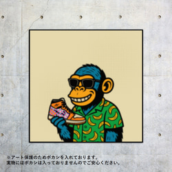 コートサイド・ゴリラ サングラス アートパネル ポスター 607mm×607mm コートサイド・ゴリラ キャラクターアートパネル ポスター 写真