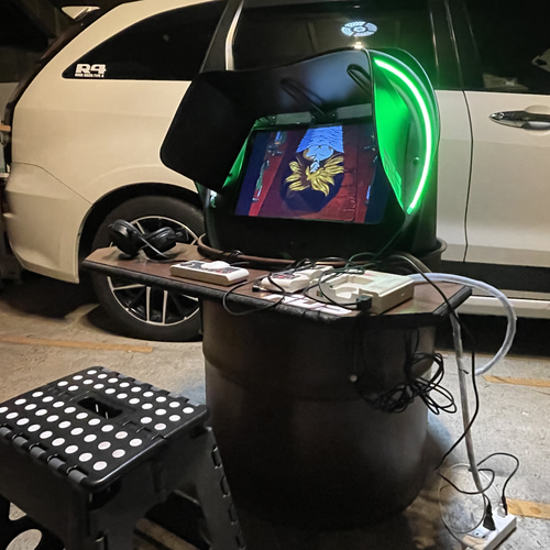 ドラム缶アーケード筐体風モニターセット✨LEDライト付き 近畿圏無料配送 兵庫発 ドラム缶アーケード筐体風モニターセット✨LEDライト付き 近畿圏無料