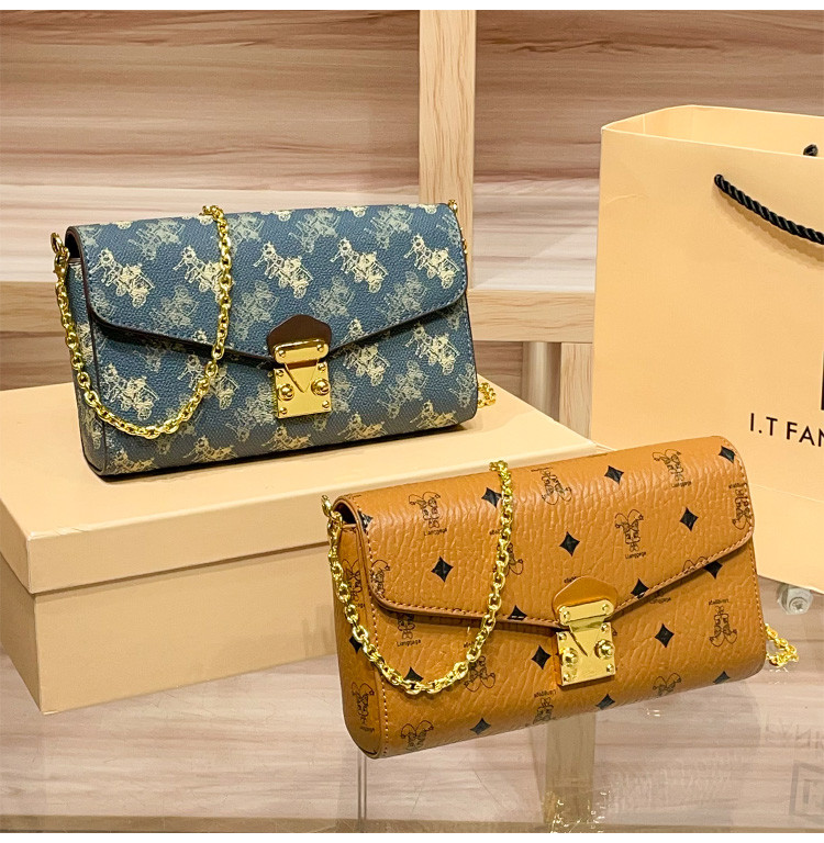 ブランド本革封筒バッグチェーンバッグ女性斜めショルダーバッグ2025新モデル高級感携帯バッグショルダーバッグ