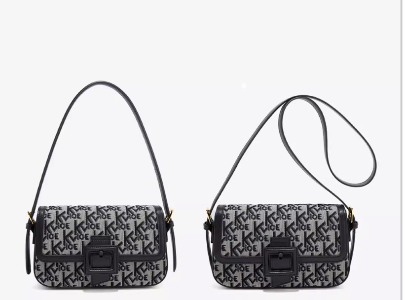 さ小なc&kショルダーバッグ女性大容量バッグ女性式2025新モデルバゲット脇バッグハンドバッグ