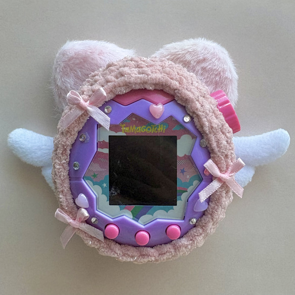 たまごっちスマート・ユニカバー　メイド風　ピンクねこちゃん　パール♡　りぼん♡ たまごっちスマート・ユニカバーメイド風ピンクねこちゃんパール♡りぼん♡