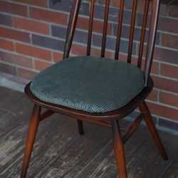 アーコールチェア用 コーデュロイのチェアパッド クッション マット (木製椅子用 ERCOL chair) 2枚目の画像