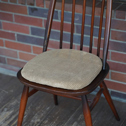 アーコールチェア用 コーデュロイのチェアパッド クッション マット (木製椅子用 ERCOL chair) 1枚目の画像