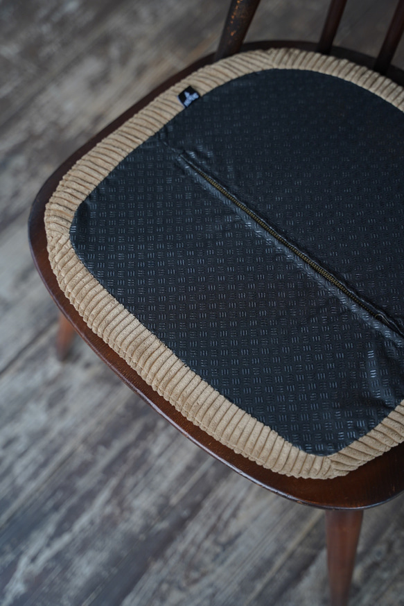 アーコールチェア用 コーデュロイのチェアパッド クッション マット (木製椅子用 ERCOL chair) 5枚目の画像
