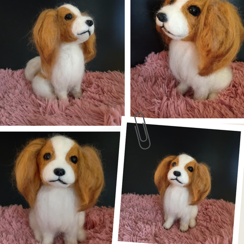 Akiの羊毛フェルト犬☆キャバリア☆dog【012】 羊毛フェルト Aki 通販
