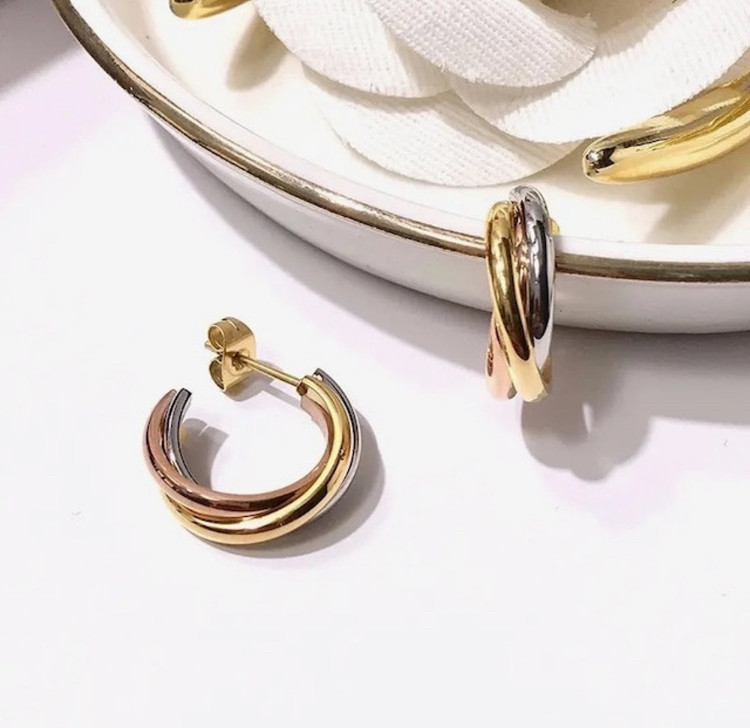 至高✨芸能人✨海外セレブ✨3色モチーフ✨ピアス