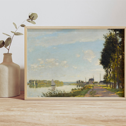 モネ アルジャントゥイユ アートポスター 印象派 風景画 セーヌ川