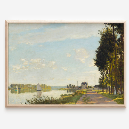 モネ アルジャントゥイユ アートポスター 印象派 風景画 セーヌ川