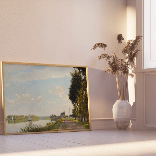 モネ アルジャントゥイユ アートポスター 印象派 風景画 セーヌ川