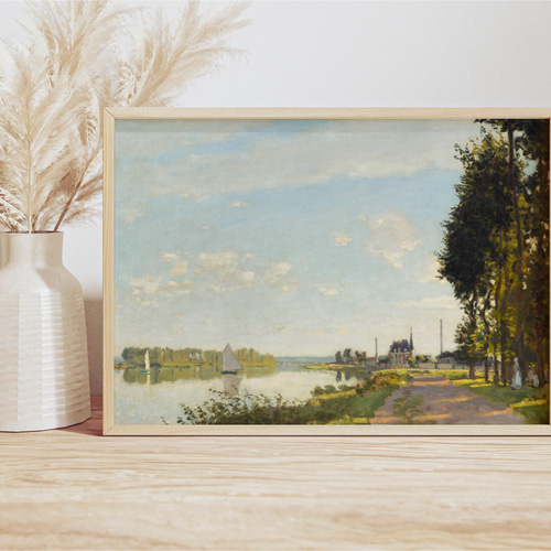 モネ アルジャントゥイユ アートポスター 印象派 風景画 セーヌ川