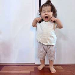 『キャンディーカラー』ギンガムチェックのハーフサルエルパンツ 10枚目の画像