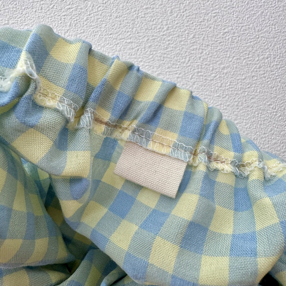 『キャンディーカラー』ギンガムチェックのハーフサルエルパンツ 11枚目の画像