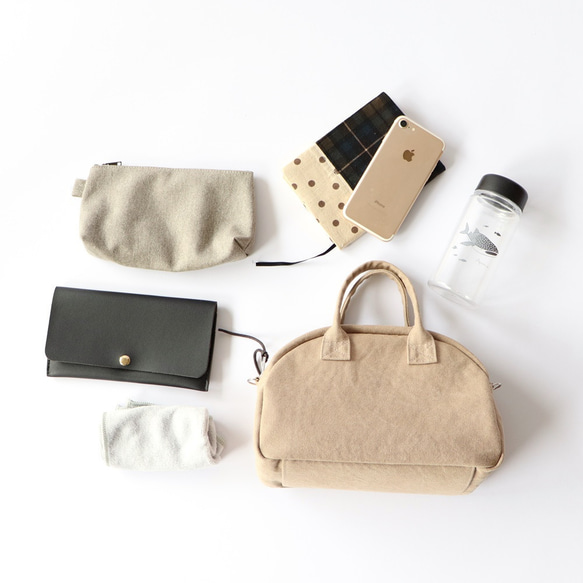 季節限定＊ウールと帆布のミニボストン 7枚目の画像