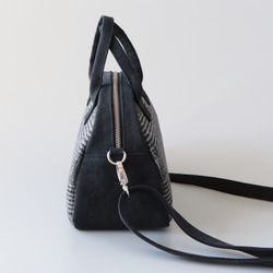 季節限定＊ウールと帆布のミニボストン 2枚目の画像