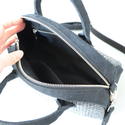 季節限定＊ウールと帆布のミニボストン 5枚目の画像