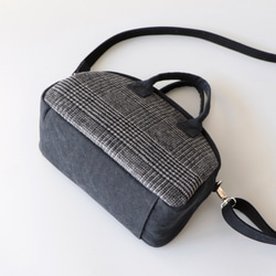 季節限定＊ウールと帆布のミニボストン 3枚目の画像