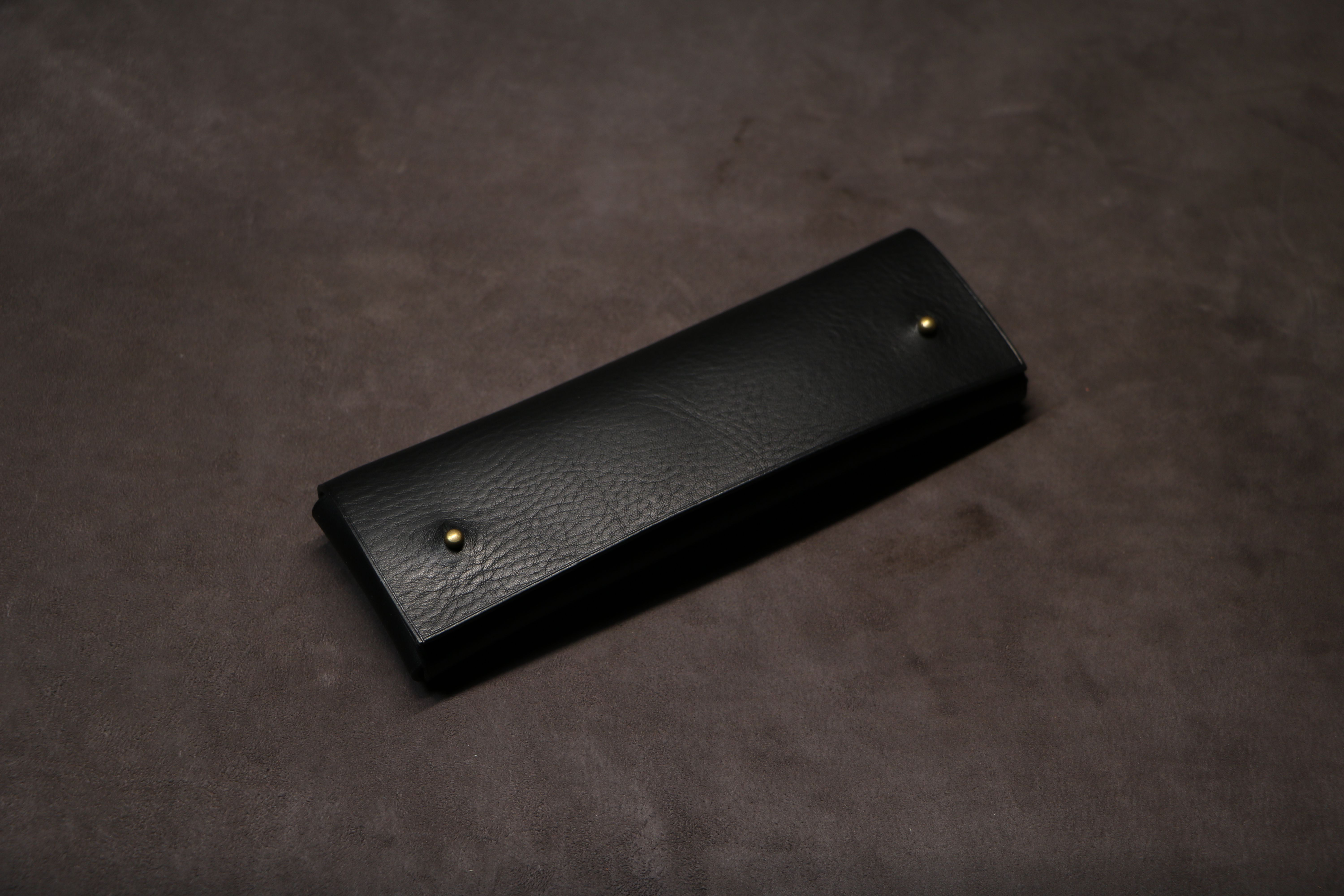 【ギボシ留めペンケース】ネブラスカ ブラック G-024