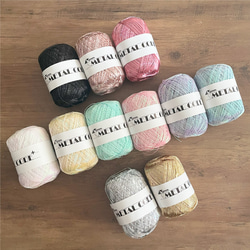 80g 韓国直輸入 METAL CODE ラメ糸 メタリックヤーン シルバー ゴールド かぎ針 編み物 メタルコード 12枚目の画像