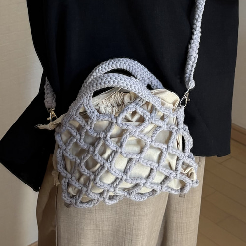 ネットバッグ♡Tシャツヤーン ショルダーバッグ yuriyaman 通販 