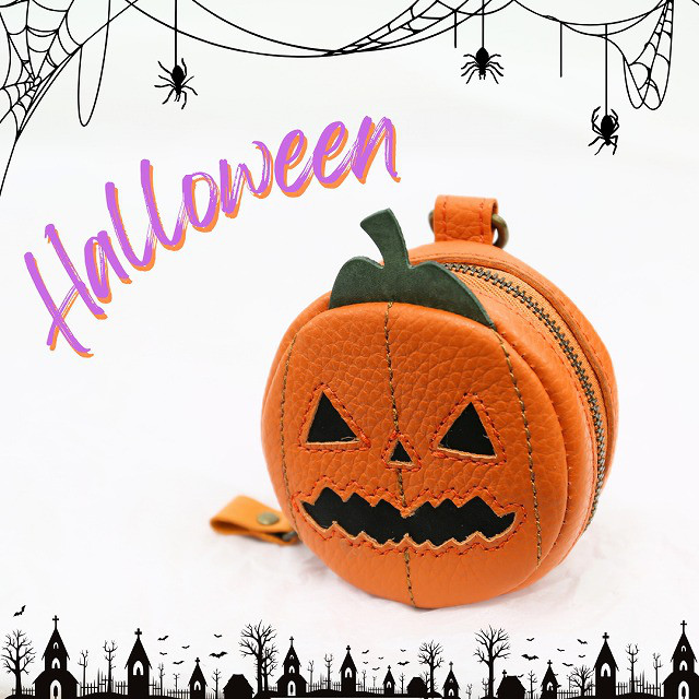 期間限定 ハロウィーン かぼちゃ 丸ミニポーチ カボチャ ハロウィン ゴルフボールケース トリックオアトリート お菓子